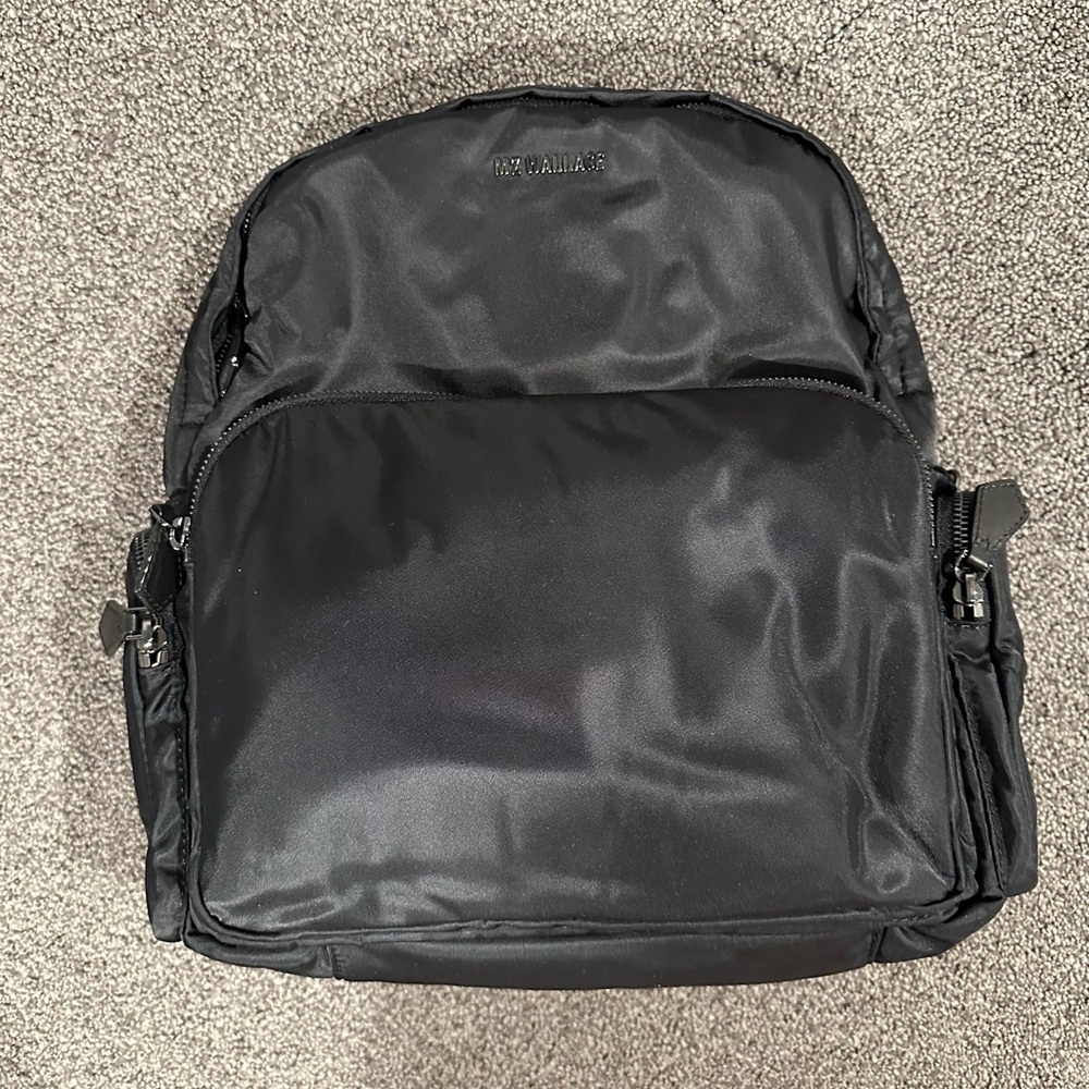 Mz Wallace Bowery Backpack- black with mauve interior